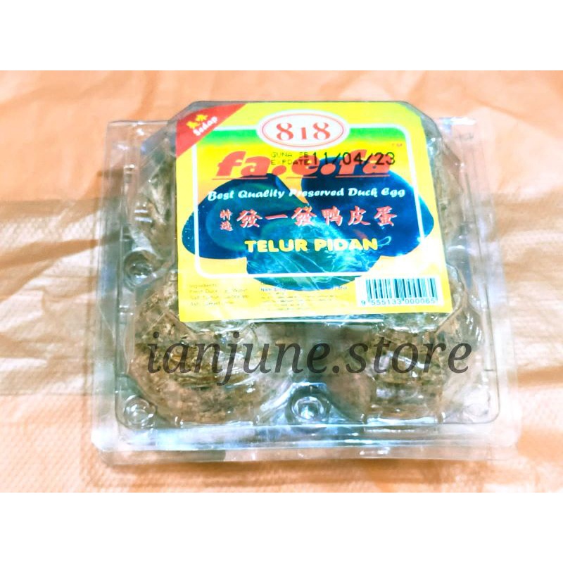 

Telur Pitan Bebek Asin Hitam 4 Pcs Preserved Duck Egg / Telur Phitan / Pidan Import / Pi Tan /