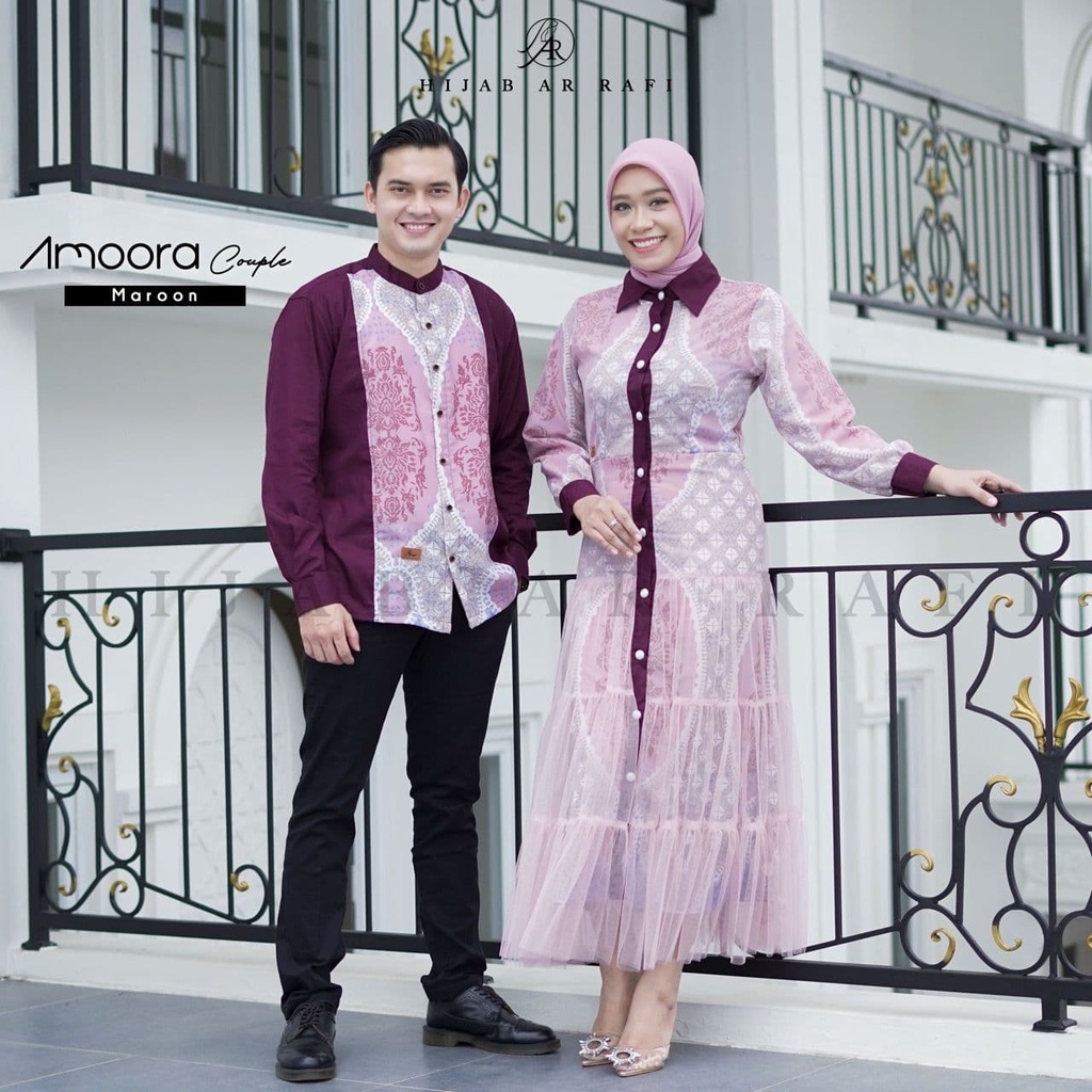 Dress Arrafi Amoora Terbaru Dress Motif Mix Polos Busui Friendly Ejamas Hijab Store