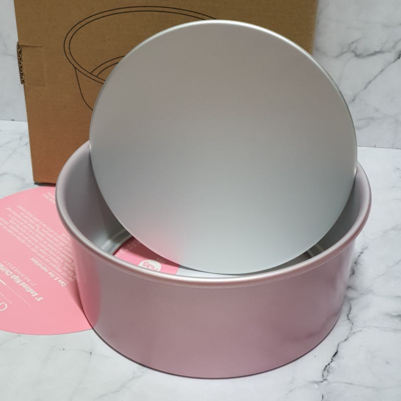 Chefmade wk9276 Pink 8inch anodized round chiffon bake cake / loyang bulat