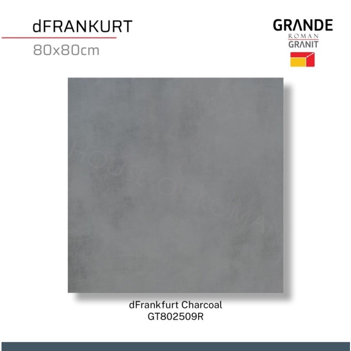 TERLARIS ROMAN GRANIT 80 X 80 GT802509R DFRANKFURT CHARCOAL