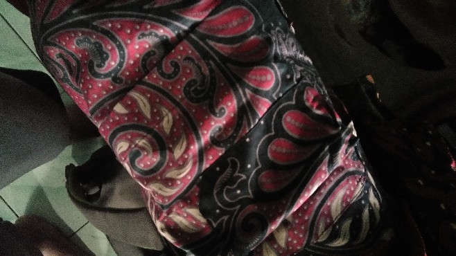 Couple Batik Family • Gamis Kombinasi Velvet Merah • Couple Keluarga • Kebaya