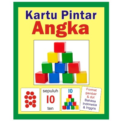 Mainan edukasi kartu pintar angka / flashcard