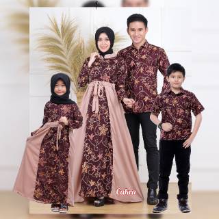 Unggul Jaya Couple Maura keluarga t   erbaru gamis batik