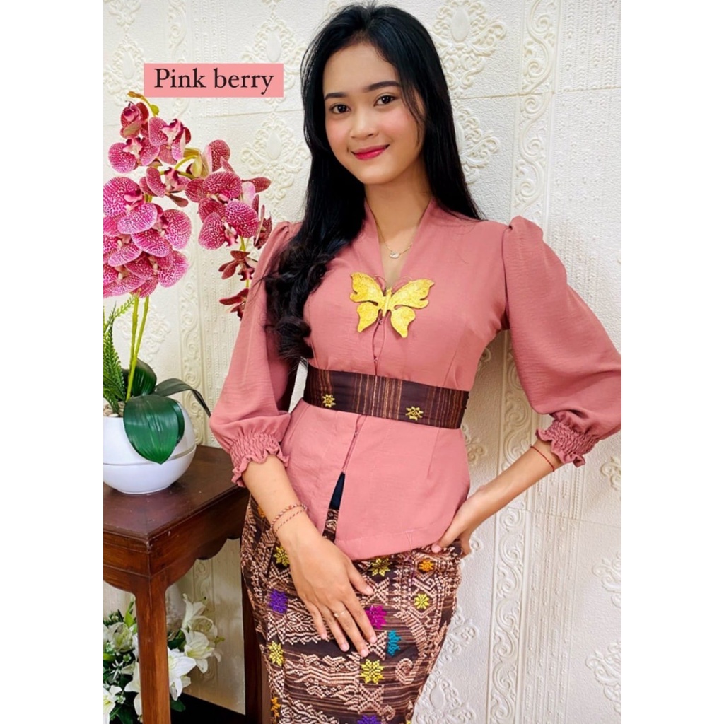 Kebaya Jadi Katun Flowy Full Strait Kringkel