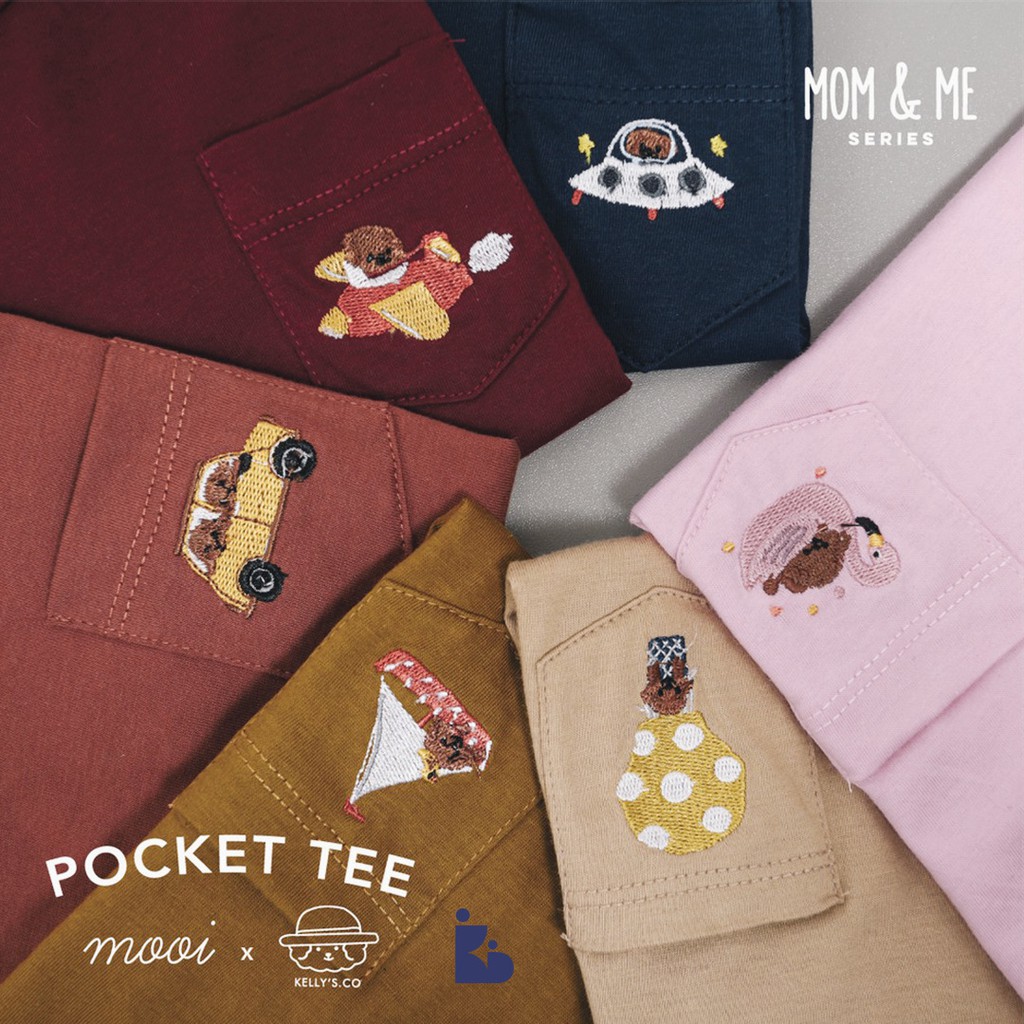 Mooi Pocket Tee Mom X Kelly's Co | Baju Anak | Kaos Anak