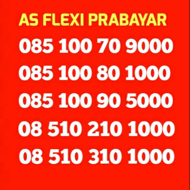 Nomor Kartu Nomer AS Flexi PRABAYAR Flexy Cantik