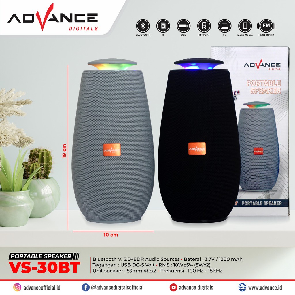 Speaker Portable Advance VS30 BT V2