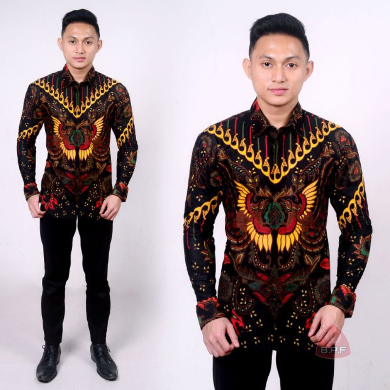 kemeja batik jumbo lengan panjang kemeja kerja M L XL XXL 3XL 4XL 5XL