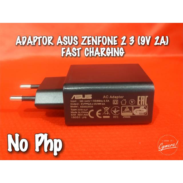 ADAPTOR / KEPALA CHARGER ASUS ZENFONE 9V 2A ORIGINAL