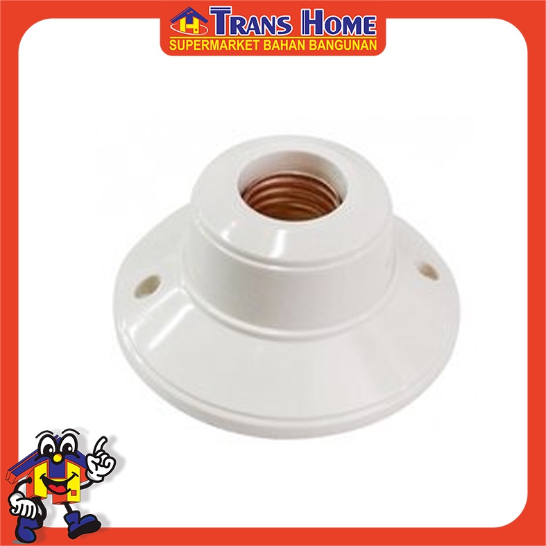 Broco Fitting Lampu Plafon Bulat Putih (BROCO)