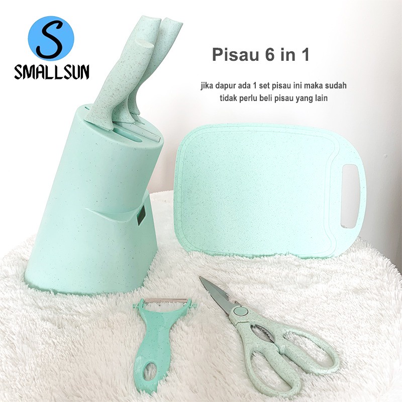 Pisau Set 5 in 1 Kerami/pisau set dapur/pisau potong+tempat pisau