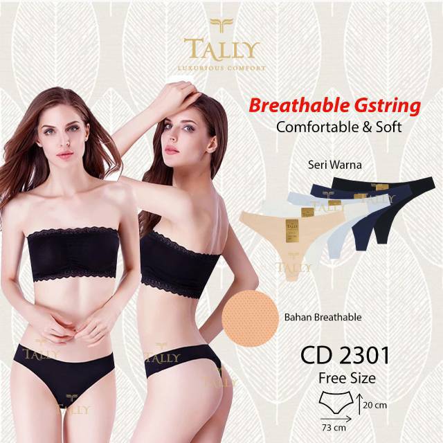 GSTRING TALLY 2301 CELANA DALAM BASIC WANITA CD THONG SEKSI - BUNGALILY