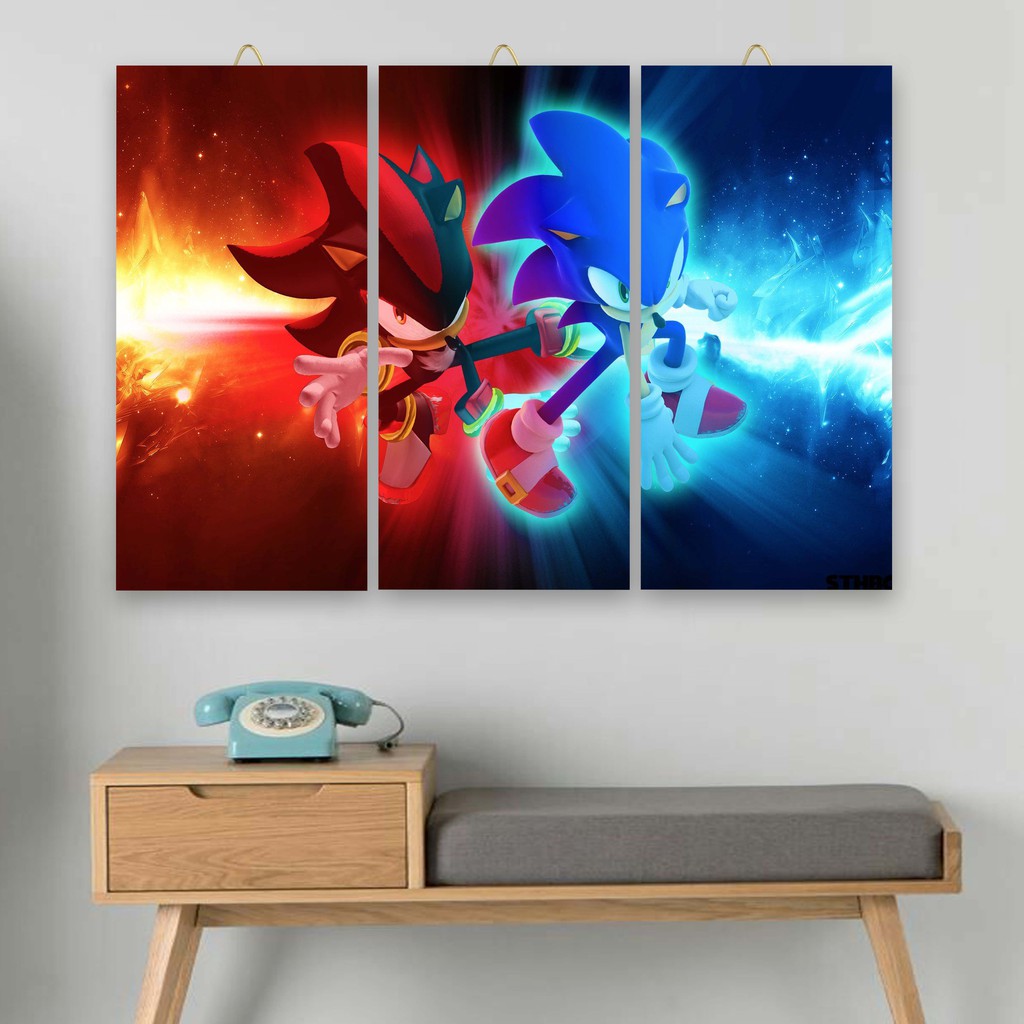 HIASAN DINDING KARAKTER/SONIC/Hiasan dinding rumah/Dekorasi rumah/pajang Rumah/Hiasan Kamar