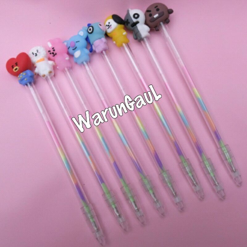 

PULPEN GEL WARNA-WARNI KARAKTER BTS BT21