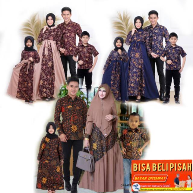 Unggul Jaya Couple Maura Keluarga Terbaru Gamis Batik Maharani Family Najwa Syari Asdf Modern Mlxl