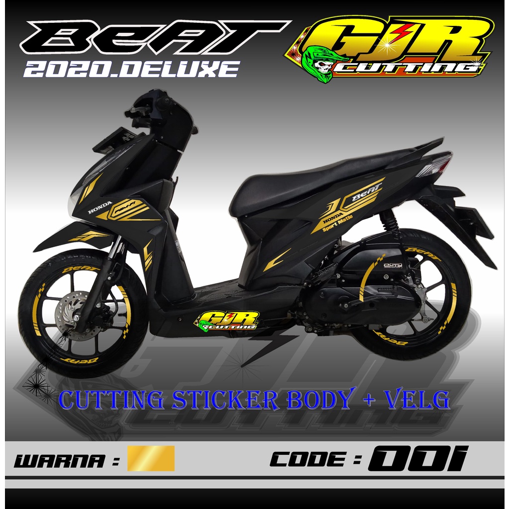 Cutting Sticker Beat Deluxe - Free Sticker VELG Stiker Motor Beat - Cutting Stiker Honda Beat Deluxe