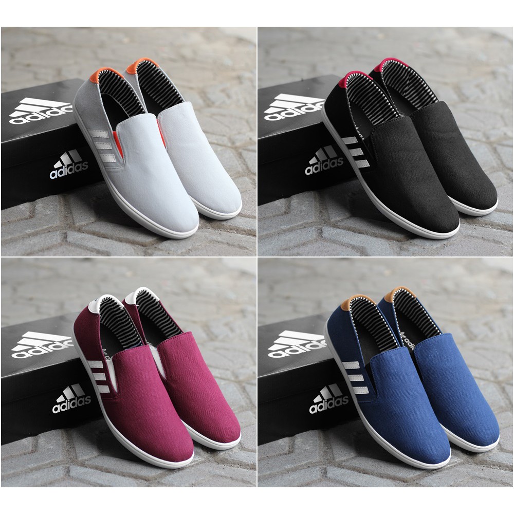 SSR Footwear - Sepatu Pria Adidas D3p Slip On Casual Santai Kerja Murah Keren Branded Simple