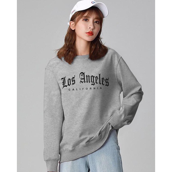 Kaos Lengan Panjang LOSE ANGELES  / Kaos Sweatshirt / Atasan Wanita / Atasan Wanita Lengan Panjang