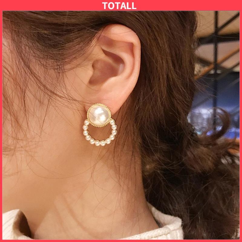 COD Lingkaran Mutiara Serbaguna Sederhana, Angin Lembut, Anting-Anting Pejantan Murah Hati-Totall