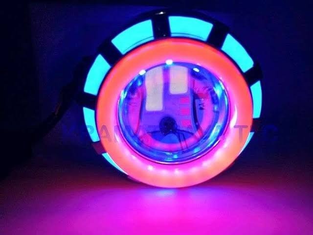 LAMPU PROJIE led HIGh LOW dim BULAT aes merah biru variasi motor