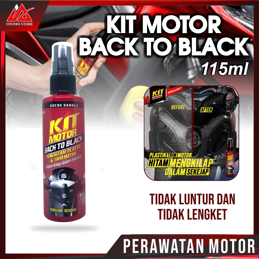 KIT PENGHITAM MOTOR Kit Motor Back to Black Trim Restorer 115 ml Penghitam Plastik & Trim Motor