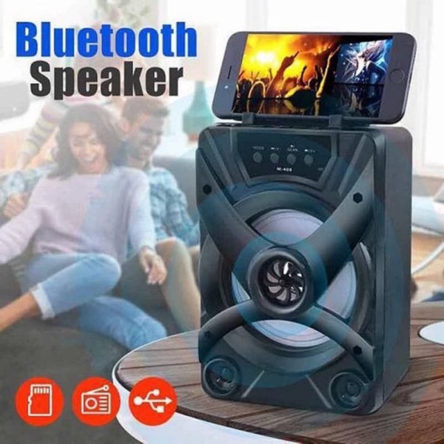 Speaker Bluetooth M-408 / M-418 Stereo Salon Aktif Super Extra Bass Murah-3