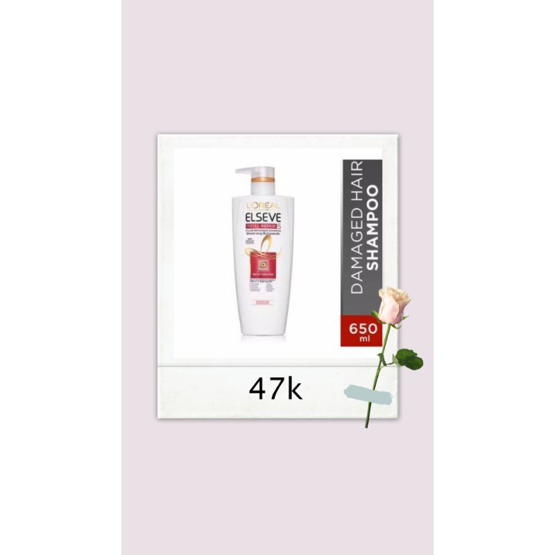 shampo loreal damaged hair untuk rambut rusak 650ml NEW BUKAN PRELOVED