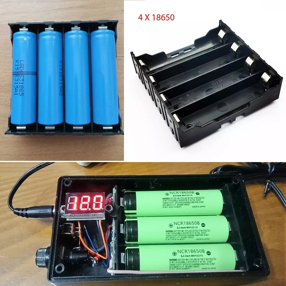 Dudukan Tempat Baterai DIY ABS 18650 Powerbank Kotak Case Penyimpanan