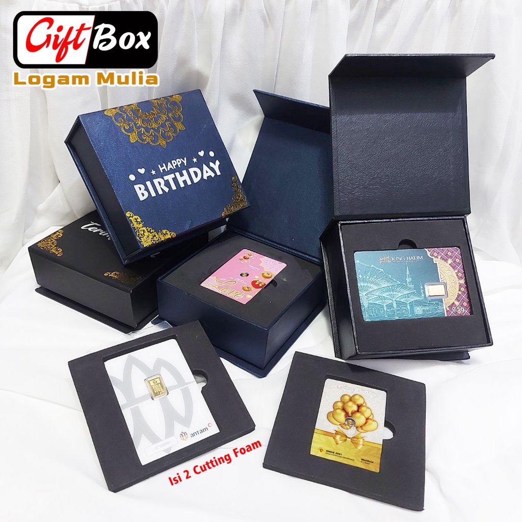Gift Box Kotak Kado Emas Minigold Antam - Souvenir Hadiah Logam Mulia