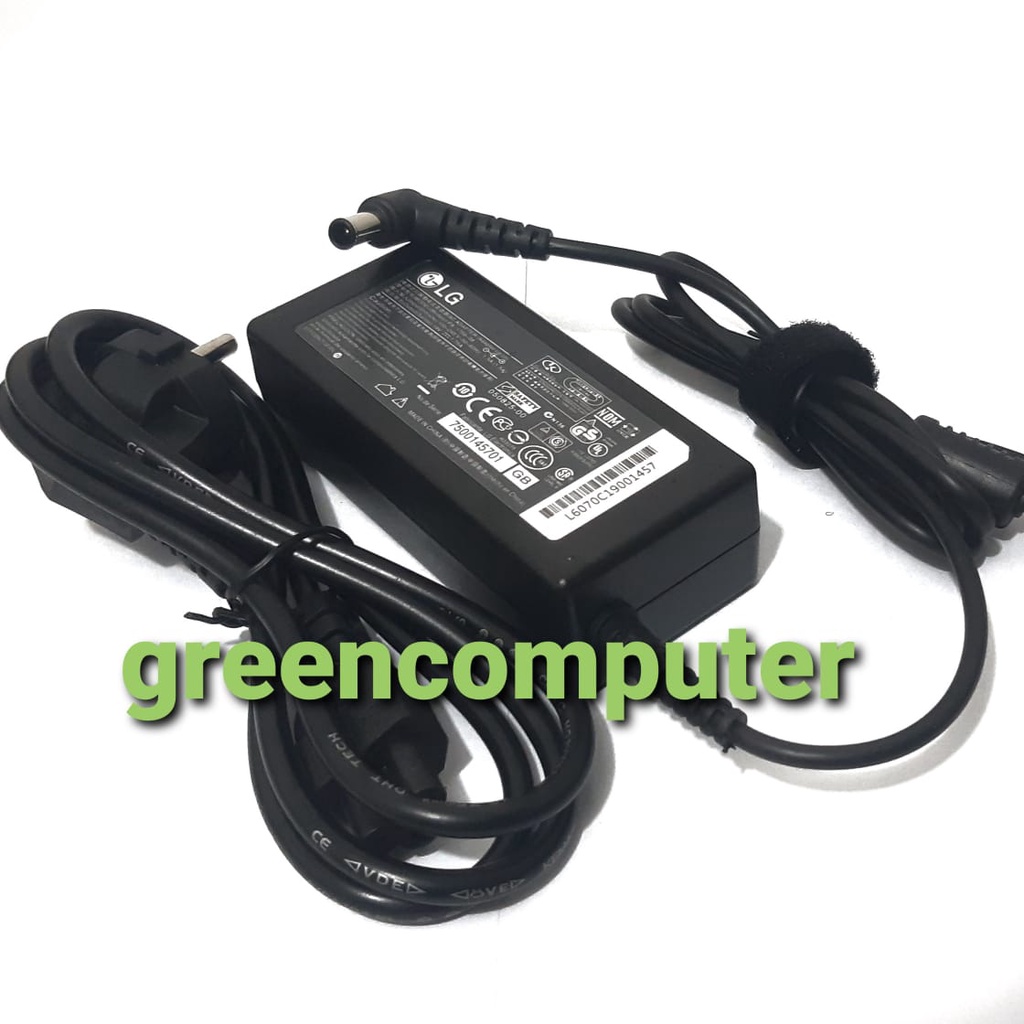 Adaptor Power Supply AC 65W Laptop Adaptor Charger untuk LG PA-1650-43 PA-1650-68 DA-65G19 A16-065N4