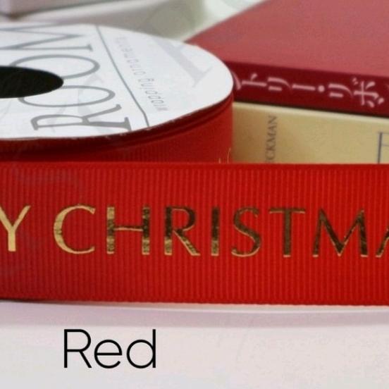 

(BISA COD) Pita Grosgrain Merry Christmas Roll