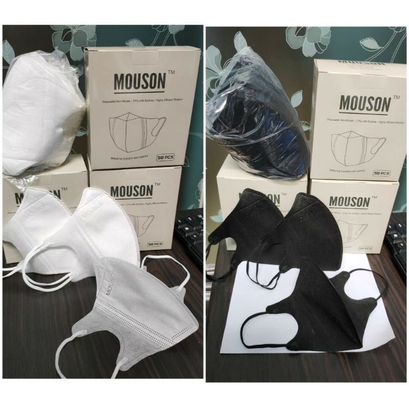 Masker duckbill mouson embos 50 pcs murah