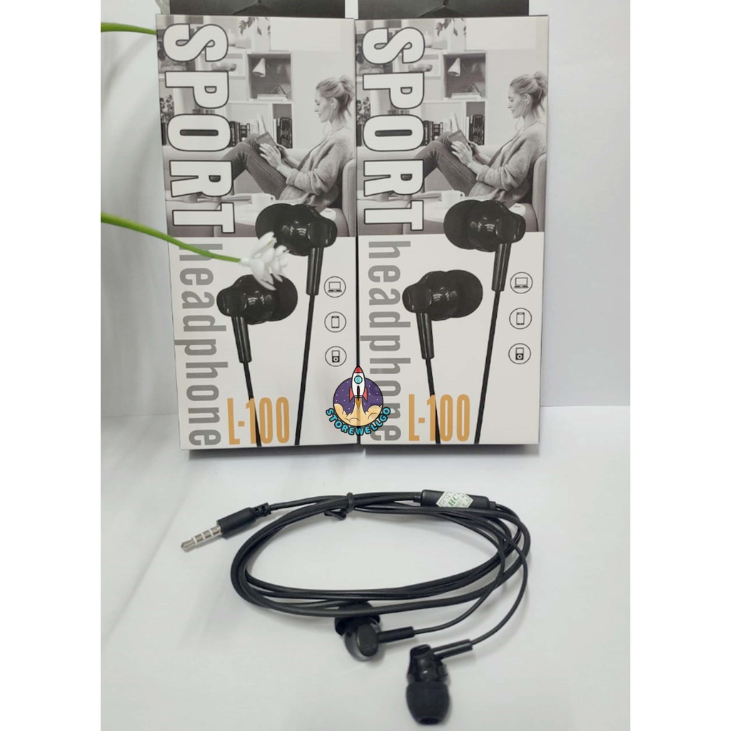 HEADSET Sport L-100 HF EARPHONE Super Bass