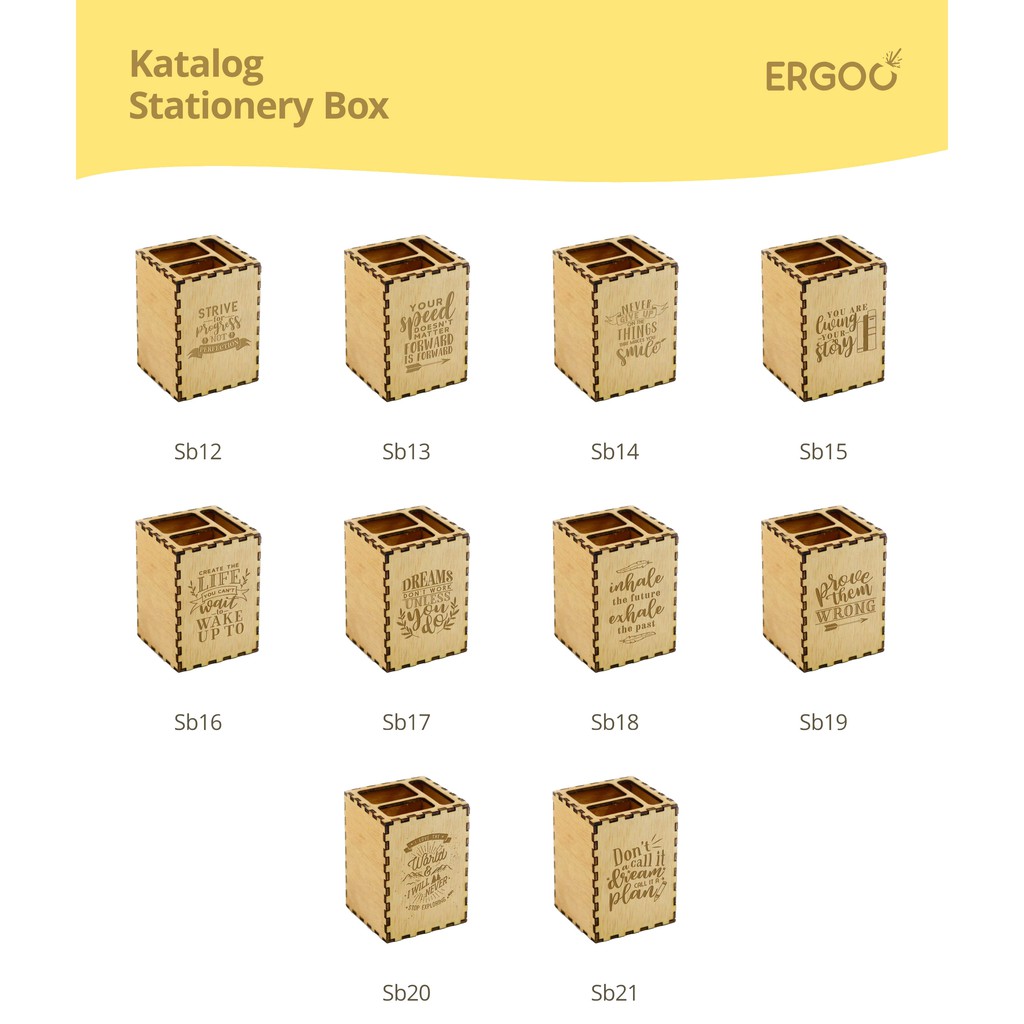 ERGOO Stationary Box / Tempat Alat Tulis