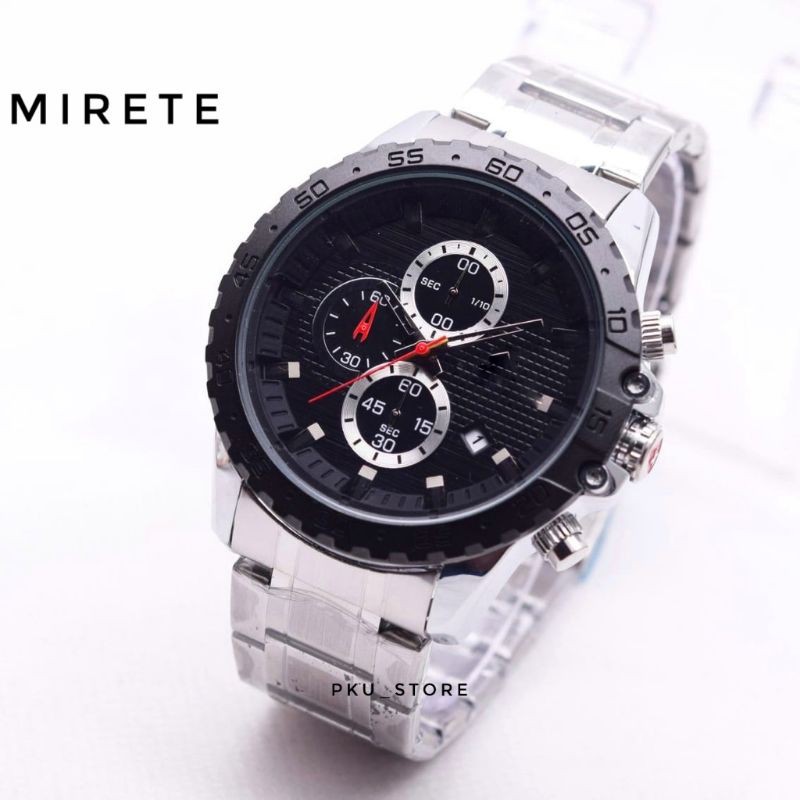 JAM TANGAN MIRETE ORIGINAL TANGGAL DAN HARI AKTIF TAHAN AIR