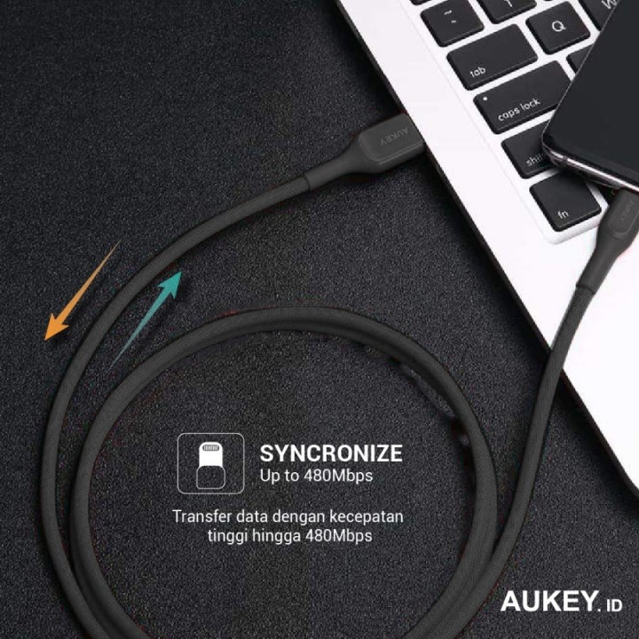 43 AUKEY CB-AKL2 - IMPULSE TITAN AL - USB to Lightning Kevlar Cable - 2M