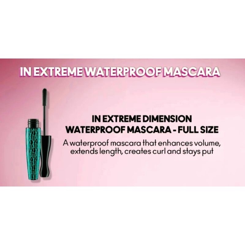 MAC Mascara in Extreme Dimension Waterproof / Haute &amp; Naughty Waterproof Lash Mascara FULL SIZE