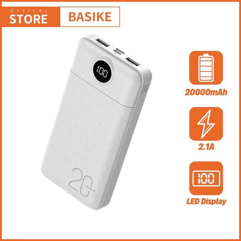 PowerBank 20000mah 10000mah Fast Charging Power Bank Dual Input Port Type C & Micro USB Original Quick Charger Real Capacity mini murah Iphone 13 mini pro max 11 10 8 7 6 xiaomi Samsung Oppo Vivo  iphone xr x hp Realme Redmi infinix Ipad Batteries Ga-PT126- MAX Putih