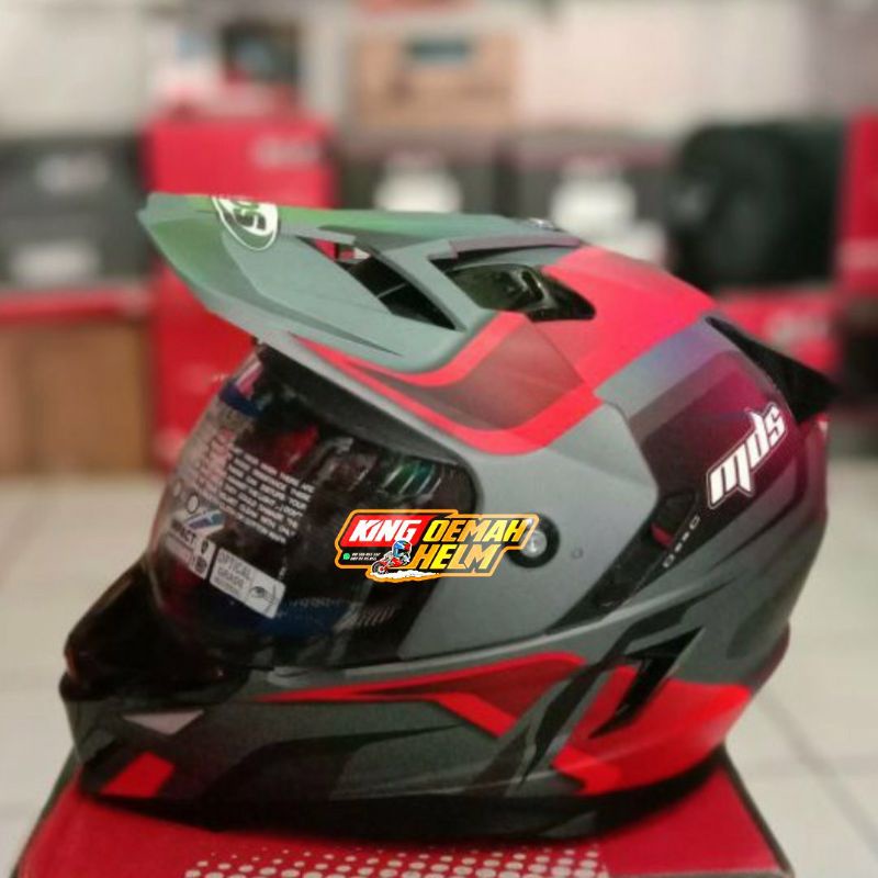 HELM MDS SUPER PRO MOTIF 2 ALUMUNIUM GREY DOFF HELM MDS SUPER MOTO MDS SUPERMOTO HELM TOURING MDS