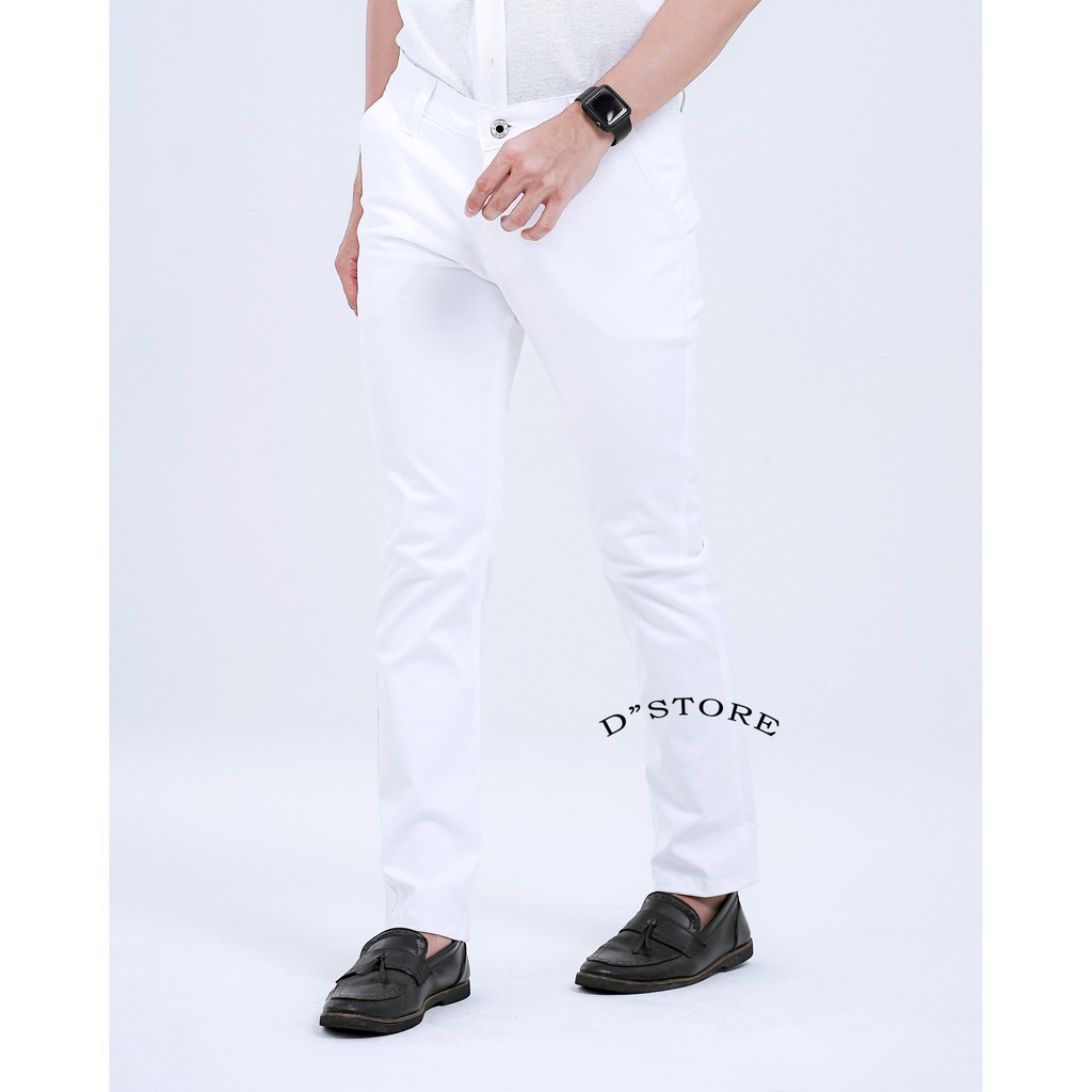  Celana  chino  putih chino  panjang putih chino  white 