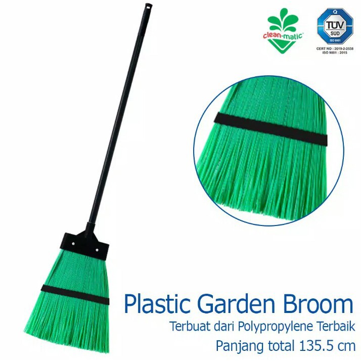 To-Ja CLEANMATIC 200061 Plastic Garden Broom Sapu Taman Plastik Garu Sampah Daun