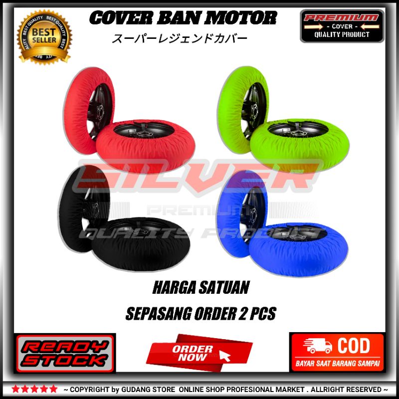 Cover ban / Sarung ban motor bebek,roadrace,sport,trail,supermoto harga sepasang kualitas terbaik pe