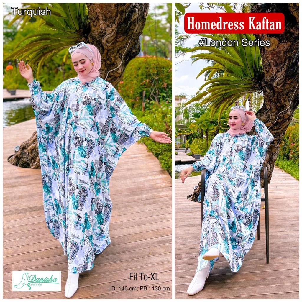Baju Kaftan Home Dress London Series Jumbo Fit To XL Ori Danisha Hijab