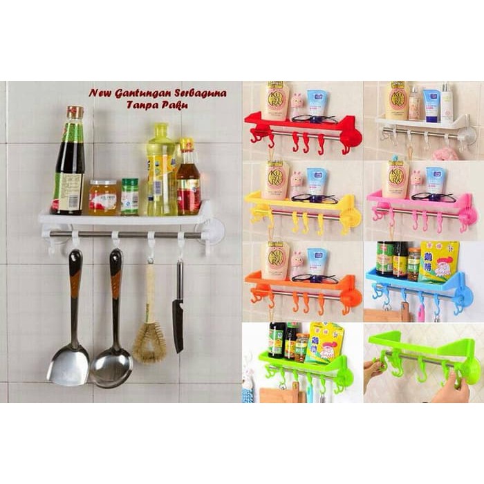 Rak Tempel kamar mandi Rak serbaguna Rak kamar mandi plastik