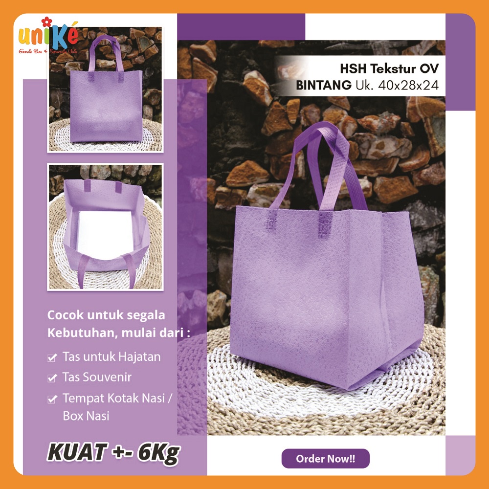 

Tas Berkat Hajatan Grosiran Spoundbond Bag / Tas Nasi Kotak 24x24 Goodie Bag Tas Berkat Kekinian D24 Embos Emboss