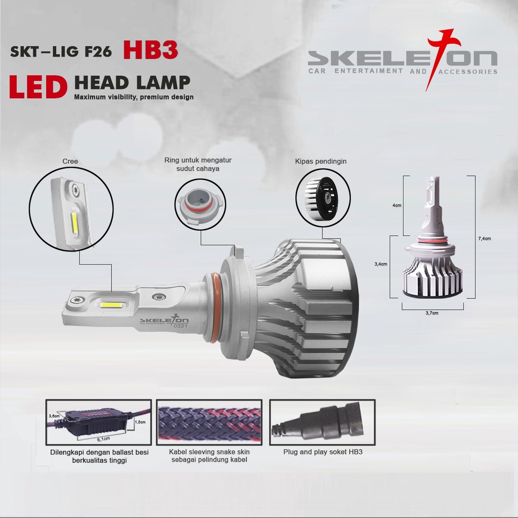 LED Headlight SKT-LIG F26 HB3