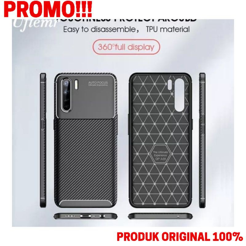 PROMO CASING OPPO RENO 3 / RENO 3 PRO SOFT CASE AUTOFOCUS CARBON ORIGINAL