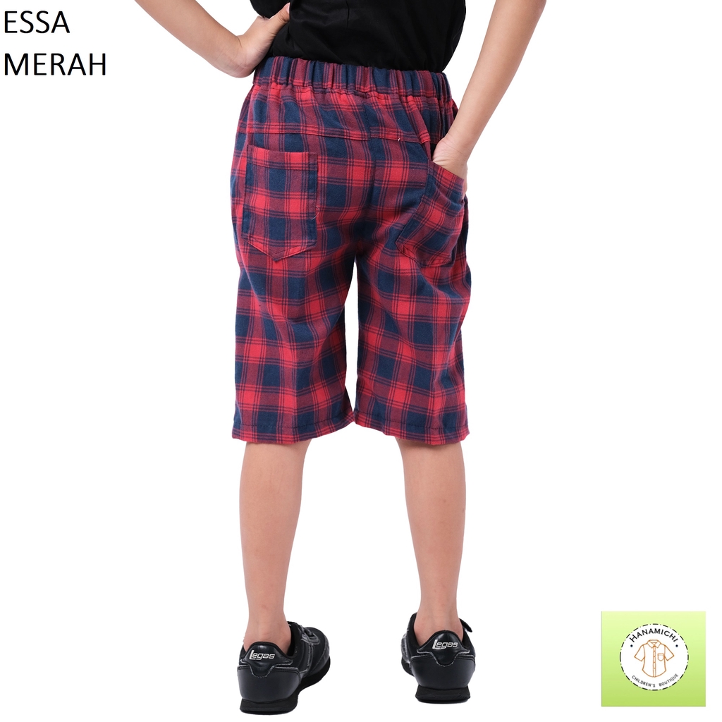 Hanamichi ESSA Celana Pendek Anak Flanel Motif Kotak