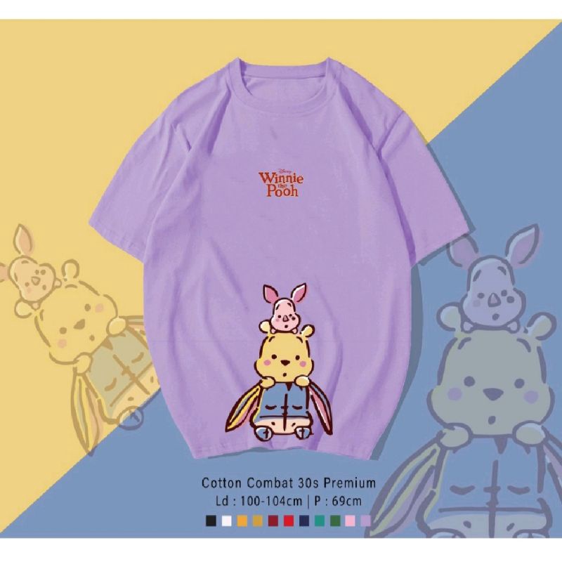 KAOS WINNIE THE POOH PIGLET EYOR/TSHIRT KATUN WINNIE THE POOH