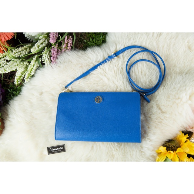 Tas wanita selempang Tory Burch Blue Macaw Cross Body